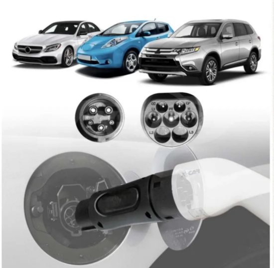 Picture of Type 2 to Type 1 J1772 EV Cable Adapter Hybrid Car Plug Nissan Mitsubishi Tesla